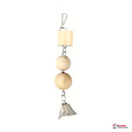 Juguete cadena con madera y campana 27 cm
