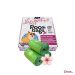 Poo Bags aroma flor de cereza 18 rollos de 15 bolsas biodegradables