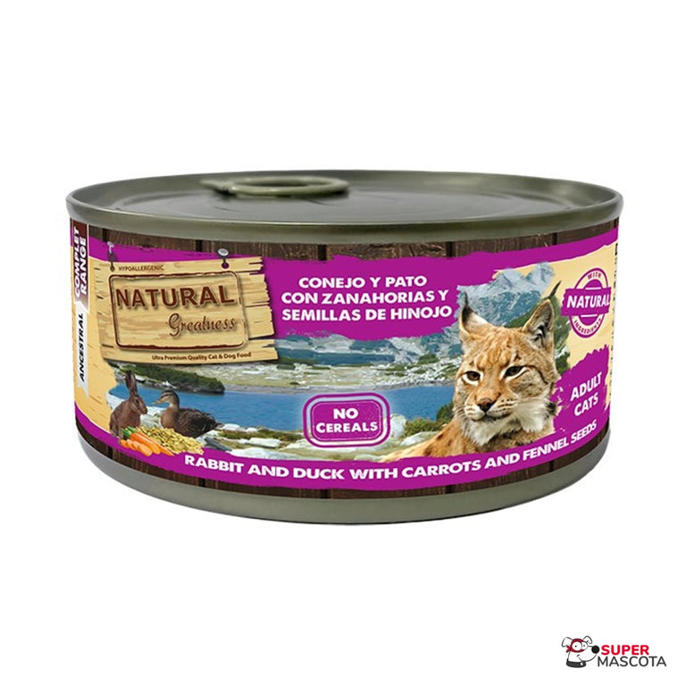lata Natural Greatness conejo y pato 185 g
