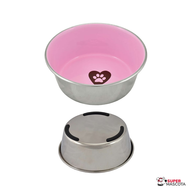 Comedero acero Pink love