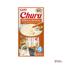 Churu pollo con ternera 4 x 14 g