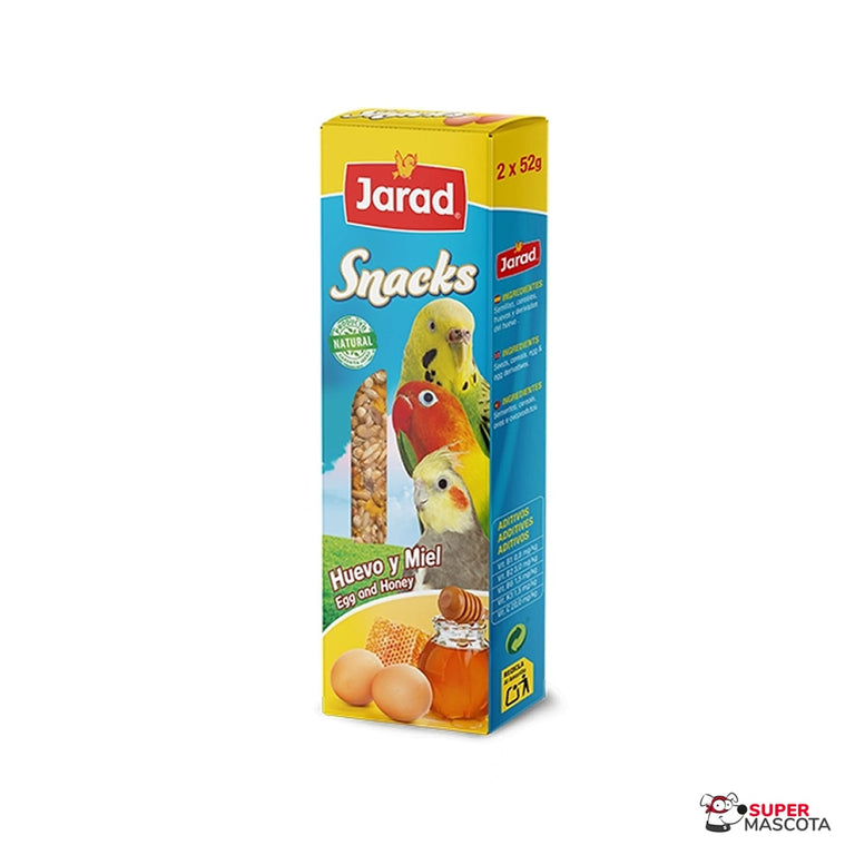 Jarad barritas de huevo y miel pequeños psitacidos