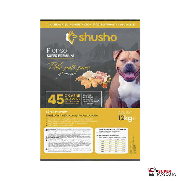 Shusho adulto pollo, pato y pavo 12 kg