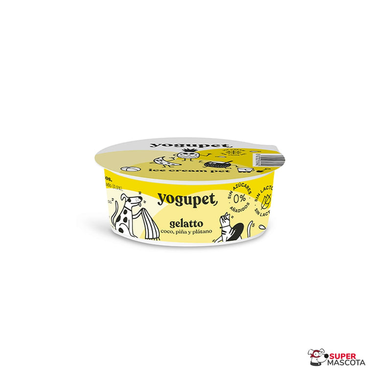 Yogupet helado coco, piña y plátano 110 g