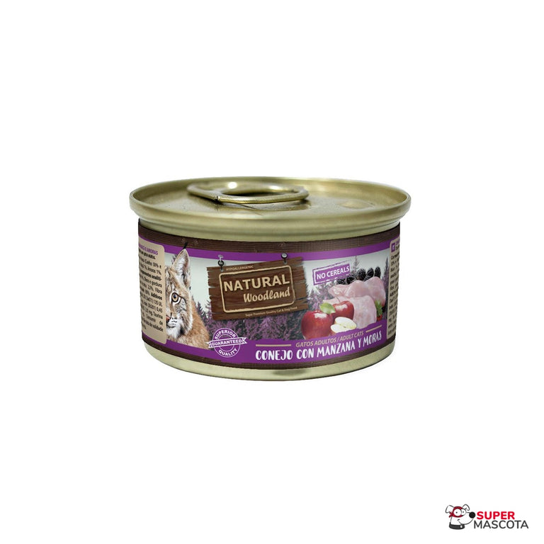 NAtural Woodland conejo con manzana y mora 100 g