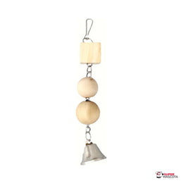 Juguete cadena con madera y campana 27 cm