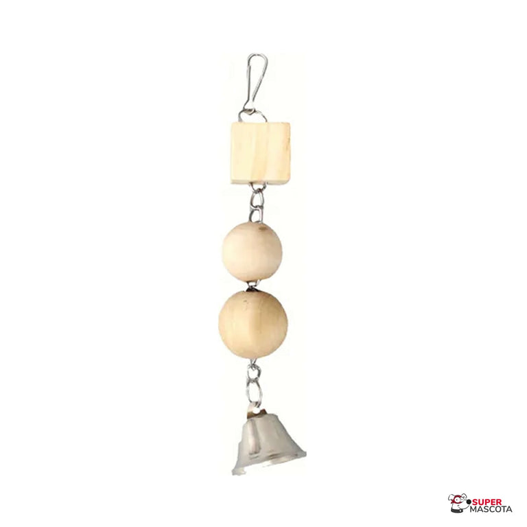 Juguete cadena con madera y campana 27 cm