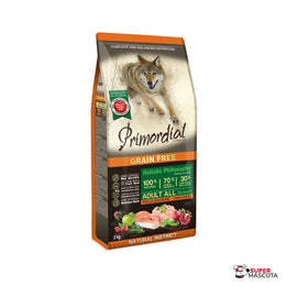 Primordial Adulto pollo y salmón