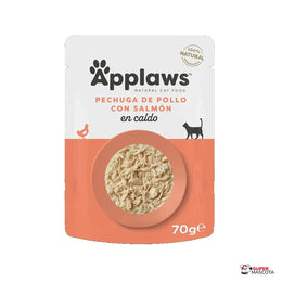 Applaws pollo con salmón en caldo 70 g