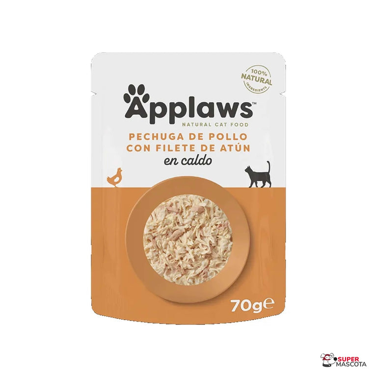 Applaws pollo con atún en caldo 70 g