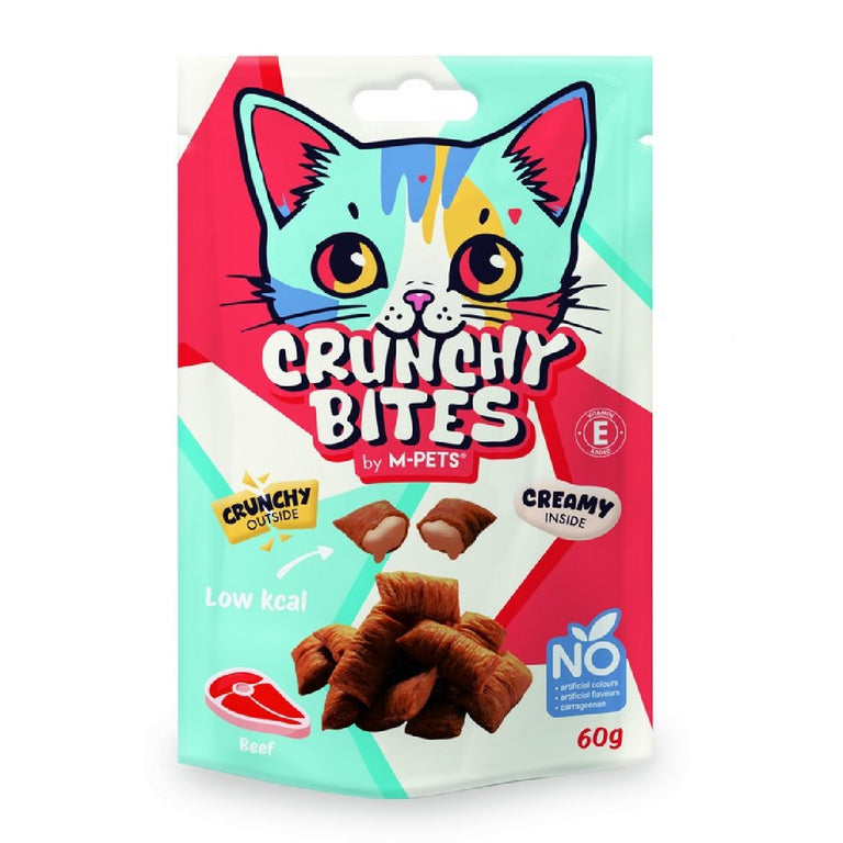 Mpets Crunchy Bites Ternera 60 g para Gatos