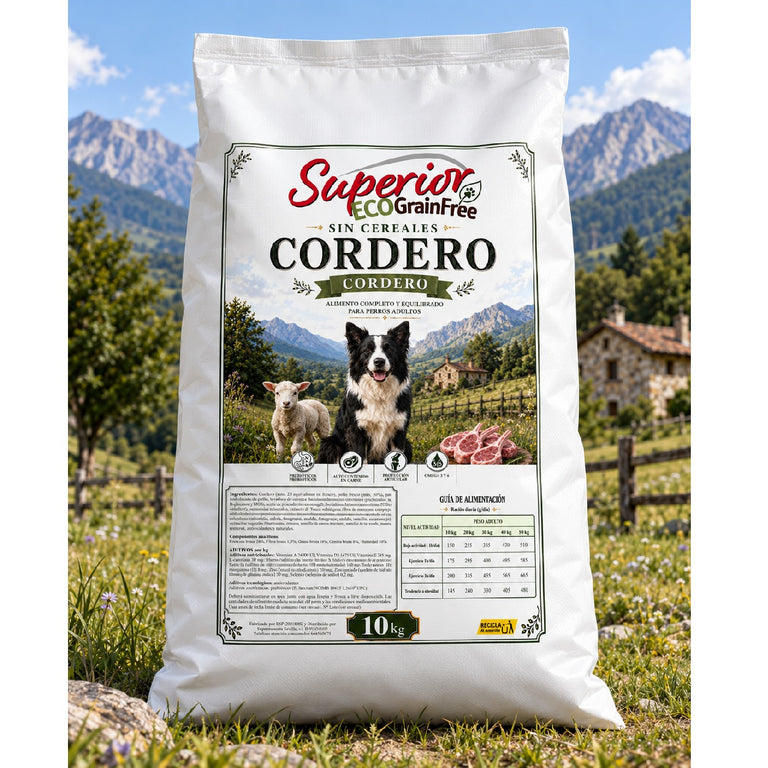 Superior EcoGrainFree Cordero – Alimentación sin cereales para perros adultos