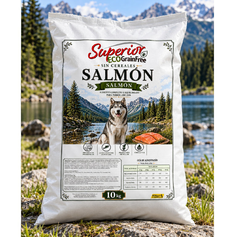 Superior EcoGrainFree Salmón – Alimentación sin cereales para perros adultos