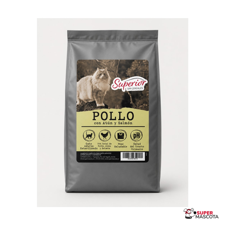 Superior Esterilizado Pollo, atún y salmón