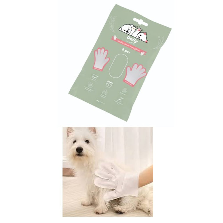 M-PETS DAILY guantes de limpieza doble cara para mascotas