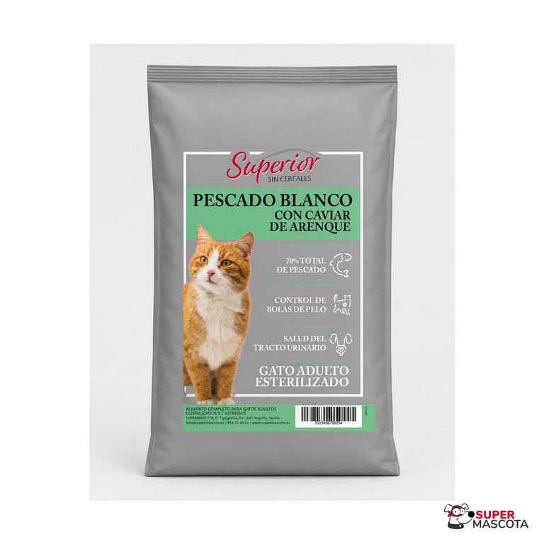 Superior Esterilizado Pesado blanco con caviar de arenque